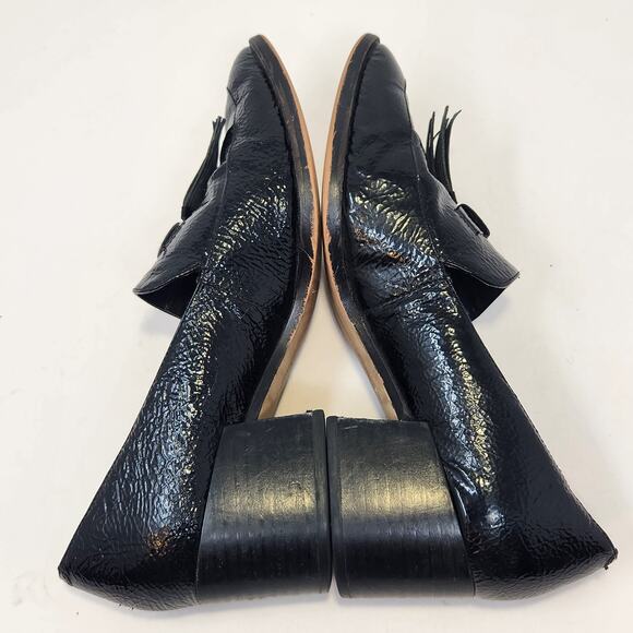 Rebecca Minkoff Womens Edie Black Patent Leather Loafers Size 7.5 M Block Heels - Picture 7 of 9